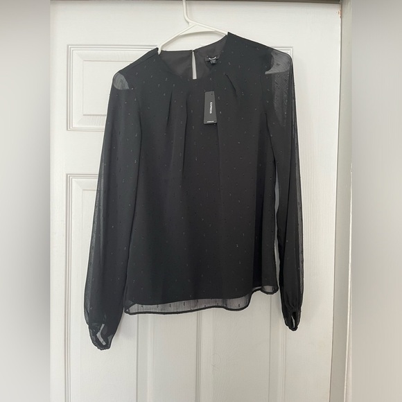 Metallic Dot Gathered Crew Neck Top extra small - Picture 5 of 17